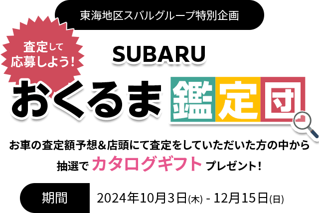 東海地区スバルグループ特別企画 冬のドライブを安全・安心に！期間中、対象車種・ベースキット・対象商品を同時にご成約いただくと、 対象商品の価格がお得に!さらに、 タイヤパンク保証※1もお得にご提供いたします。※1.保証上限額20万円以上/12ヶ月に限ります