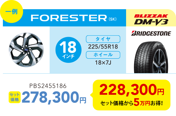 一例 FORESTER 18インチ